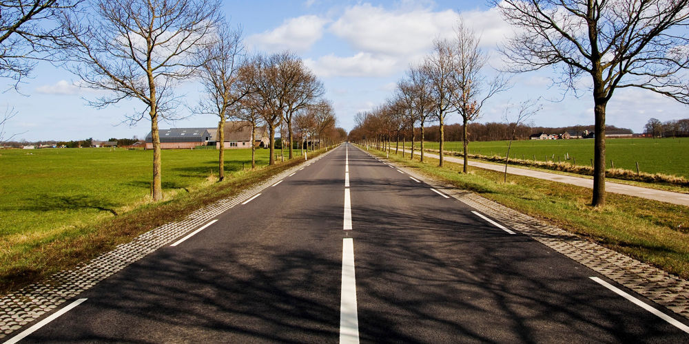 Een provinciale weg. 